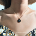 Shangjie OEM Kalung Fashion Huile Drop Collier Collier Double couche Collier de lune pour fille en gros